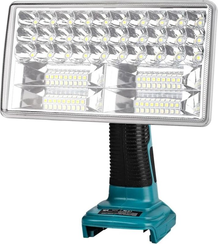 Kabelloses LED-Arbeitslicht, 3200 lm, tragbarer Baustrahler mit USB-Anschluss, angetrieben durch 14,4 V 18 V Li-ION BL18...