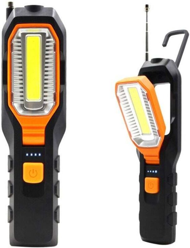 Thumbnail - Inspektionslampe, wiederaufladbare LED-Arbeitsleuchte, COB-Arbeitsleuchte, LED-Taschenlampen, mit Magnetfuß und Aufhänge...