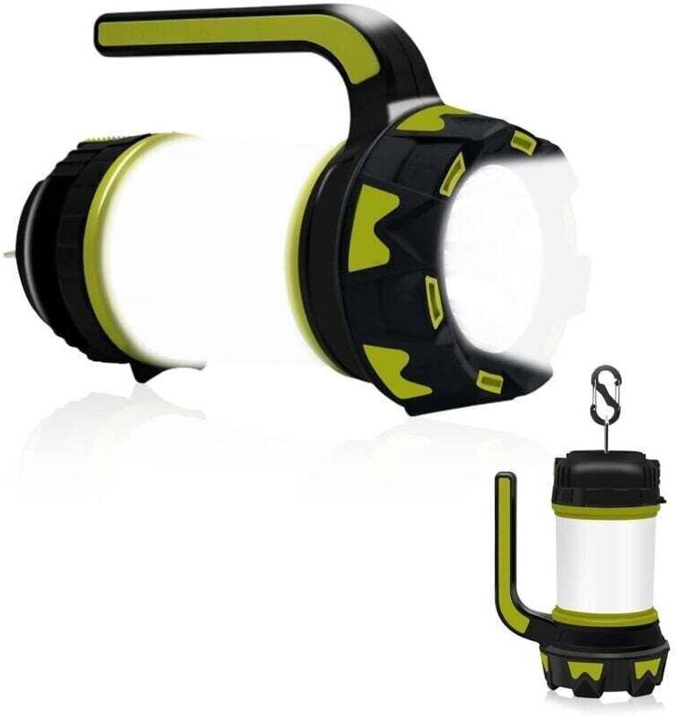 Wiederaufladbare LED-Campinglampe, extrem leistungsstarke, wasserdichte IPX5-Campinglaterne für Nachtangeln, Jagen, Wand...