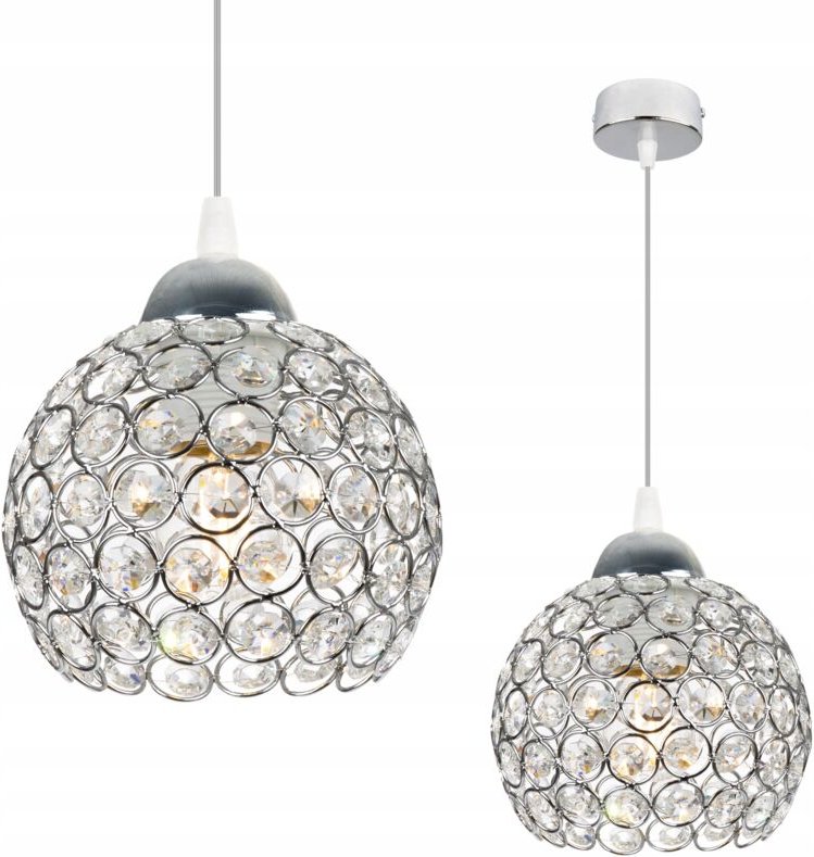 Chrom Hängelampe Kronleuchter Deckenlampe Kristall