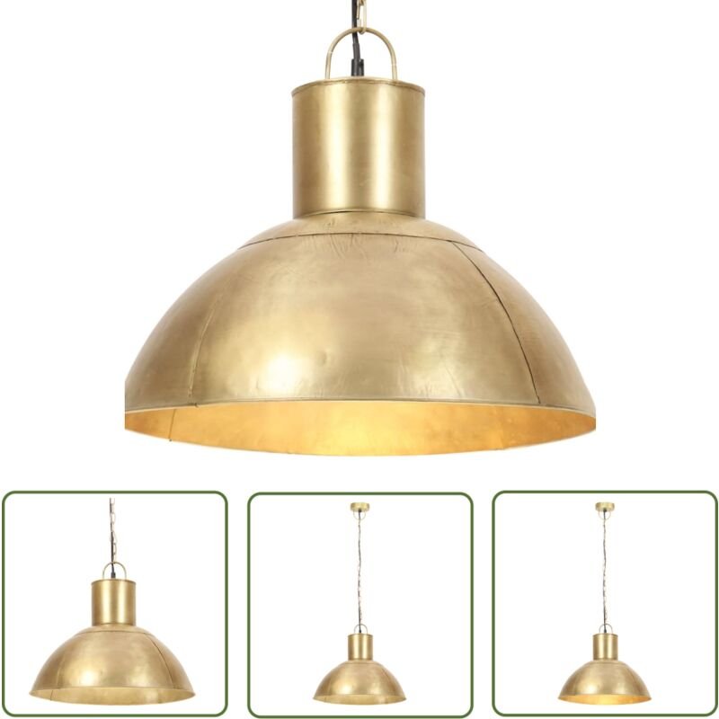 The Living Store Hängelampe 25 W Messing Rund 48 cm E27 - Hängelampe - Industrielampen - Messinglampe - Wohnraumbeleucht...