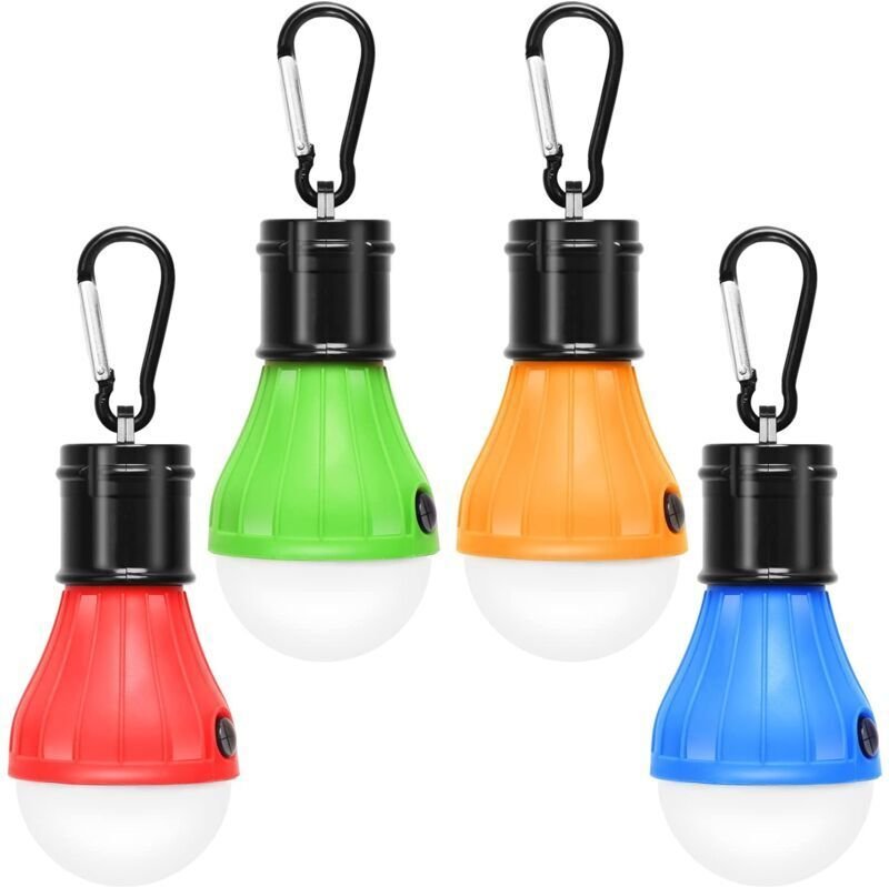 Thumbnail - ZVD-4er-Pack LED-Campinglichter zum Wandern, Angeln, Notlicht, wasserdicht, batteriebetrieben, LED-Beleuchtung für drinn...