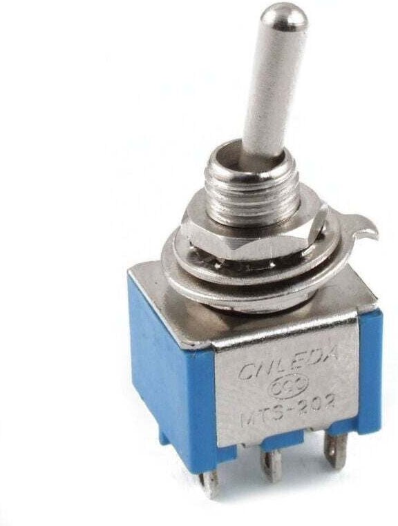 Wechselstrom 3 A / 250 V 6 A 125 V 6-poliger DPDT-Schalter, 2-Positionen-Wippschalter, blau