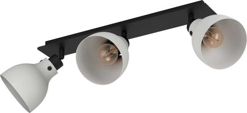 Deckenstrahler Matlock, 3-flammige Deckenlampe mit schwenkbaren Spots, Deckenleuchte Industrial Design aus Metall in Sch...