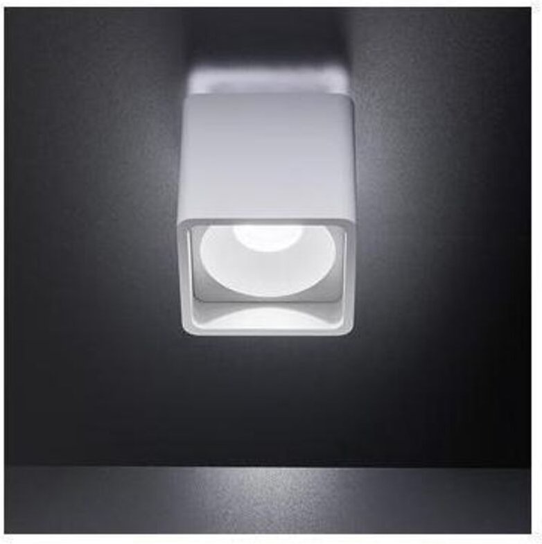 LED-Deckenanbauleuchte eckig, 230V, 11W, 3000K, weiß - 100 x 100 x 110 mm