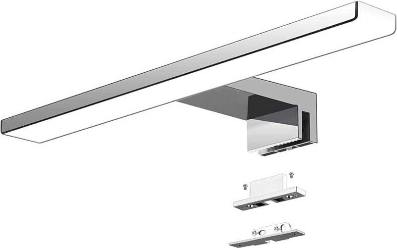 LED-Badezimmerspiegelleuchte, 40 cm, 7 W, 820 lm, 230 V, Kaltweiß (6000 K), Schutzart IP44, Klasse II, schlanke Badezimm...