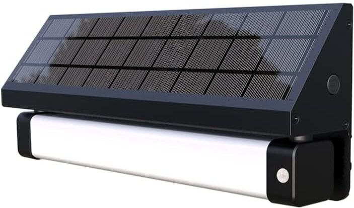 Solar-Wandleuchte mit Bewegungssensor, Starker Lichtstrom 1000 Lumen, 4W Solarpanel – 72 Std. Betriebsdauer - Solarsys