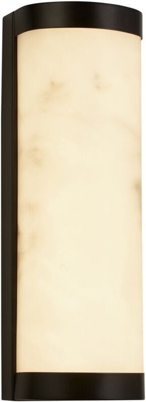 Searchlight Nile LED-Wandleuchte, mattschwarzes Metall und marmoriertes Harz