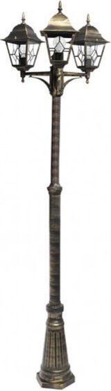 ABRILA AKUNADECOR Laterne De 3 Lichter für Gartenboote In Aluminium Schwarz Farbe