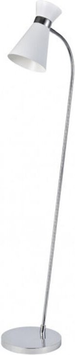 Stehleuchte petra 1xe27 weiß/chrom 139x39x25 cm verstellbar