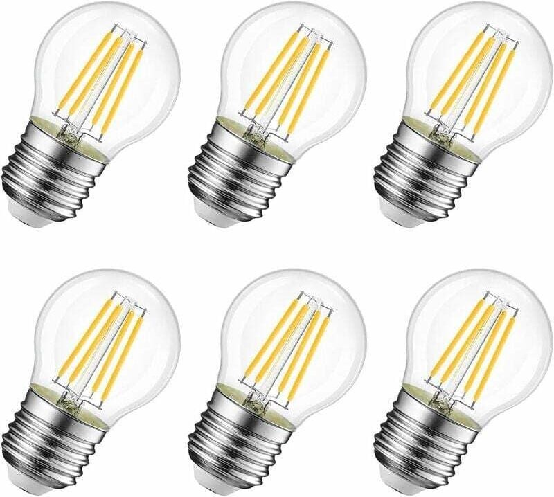 4-W-LED-Filamentlampe E27 G45, entspricht einer 40-W-Glühbirne, 470 lm, 2700 K warmweiß, Vintage-Edison-Glühbirne, nicht...