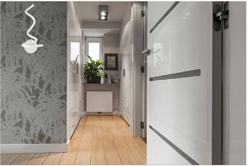 Trade Shop - Spiralförmige Wandleuchte für den Innenbereich, led, 12 w, natürliches warmes und kaltes Licht, E24 -