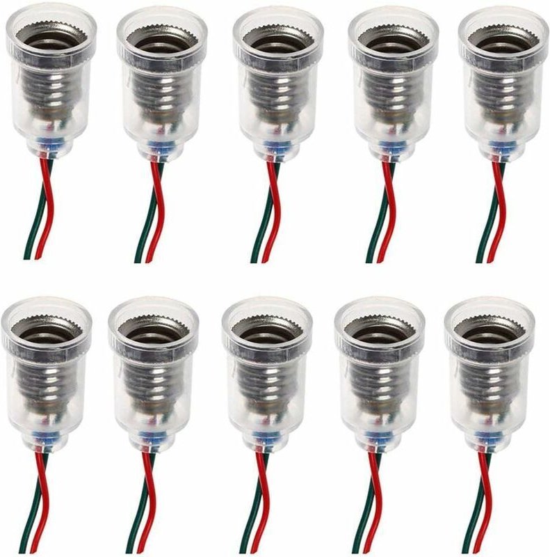 E10 LED-Lampen, Schraubsockel, kleine Kerzenlampen, kleine Lampenfassung, Lampensockel mit Kabel, Fassung für Heimexperi...