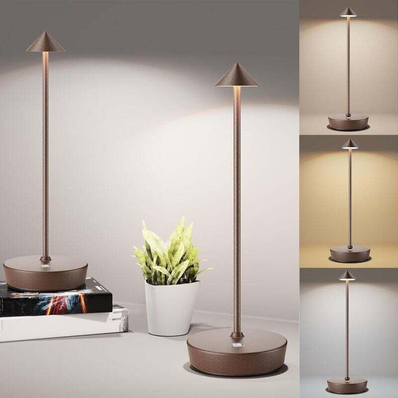 wiederaufladbare Tischlampen, 3600-mAh-Akku-betriebene LED-Schreibtischlampen, tragbar, Touch-Steuerung, dimmbar, Nachtl...