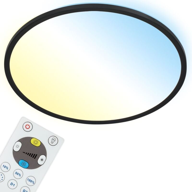 Led Panel Dimmbar Fernbedienung Ultraflach cct 22 w schwarz Kunststoff Briloner