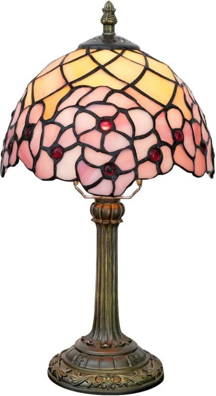 Tiffany-Tischlampe aus getöntem Glas, 20 x 20 x 35 cm, Schreibtischlampe zum Lesen, Schlafzimmerdekoration, Wohnzimmerde...