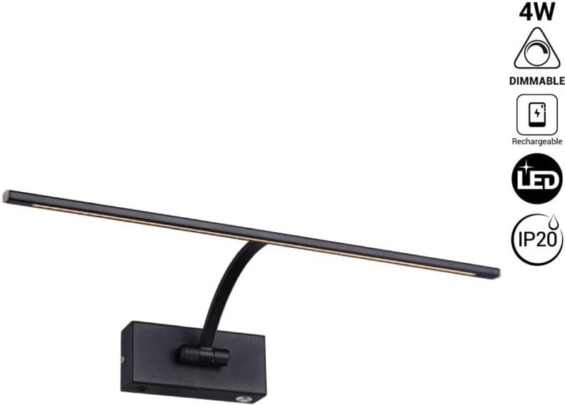 Barcelona Led - LED-Wandleuchte mit Akku - Dimmbar - 4W - 34 cm