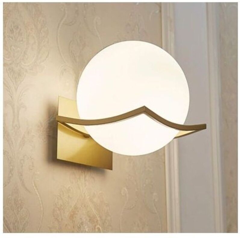 Wandleuchte, Wandleuchte für den Innenbereich, Wandlampe, E27-Wandleuchte, Schlafzimmer-Wandlampe, Goldene Wandleuchte (...