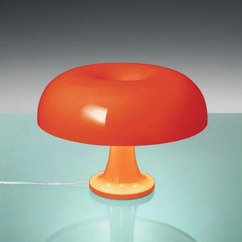 Pilz-Tischlampe, modern, schlicht, nordisch, Schlafzimmer-Nachttisch-Atmosphäre, Lese-Schreibtischlampe, Orange, Stecker...
