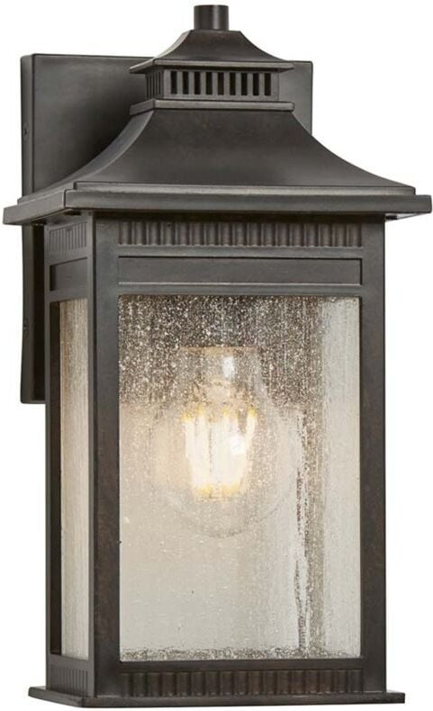 Elstead - Livingston - 1 leichte kleine Wandlaterne - Imperial Bronze Finish, E27