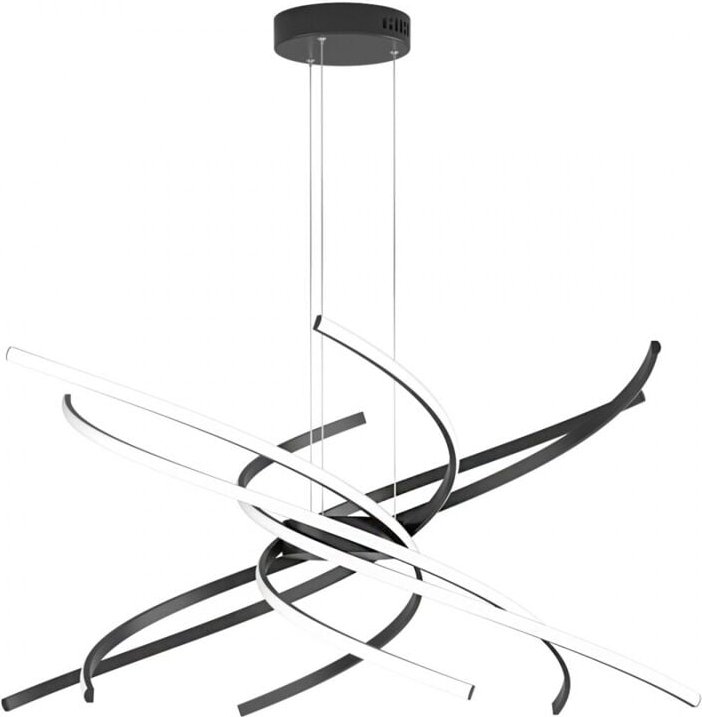 Top-light - Moderner LED-Kronleuchter Top Light Tornado 69W 4450LM 1163/S80 Schwarz