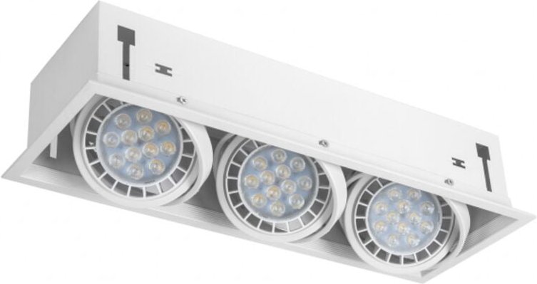 kardan spotlight cesar recessed 3xr111 white 17,2x48 Leuchtmittel nicht enthalten