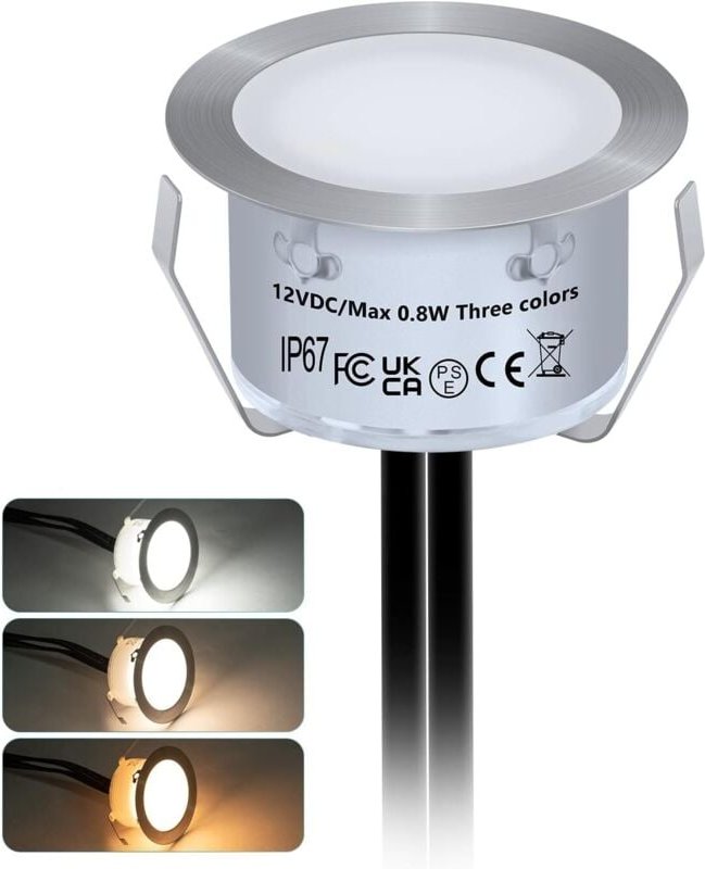 Csparkv - oimg LED-Einbauleuchten-Sets für Terrassen, 10er-Pack Einbaustrahler für den Außenbereich, IP67 wasserdicht, f...