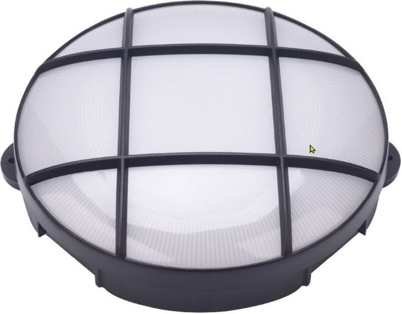 GSC - Oxalis runde LED-Wandleuchte mit Gitter 15W 4000K Schwarz