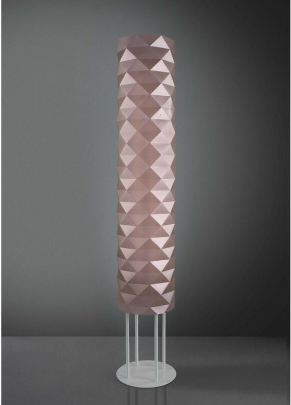 Base Stehlampe in Mt Pink Metall in Metall Cm. 27 x 155 Std