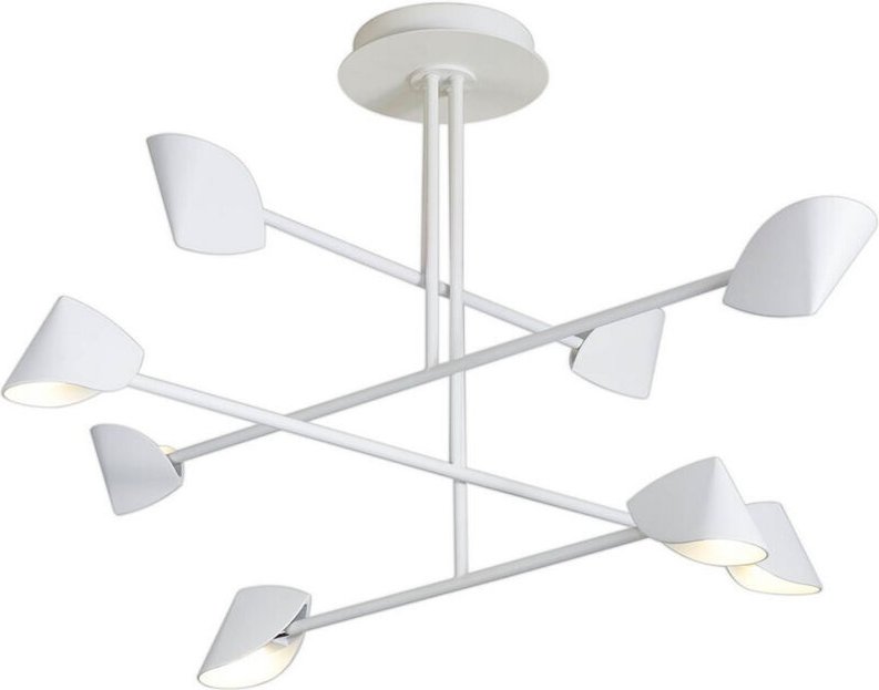 Inspired Mantra Capuccina Feste Pendelleuchte mit 8 Leuchten, 61,5 W LED, 3000 K, 4000 lm, Weiß, 3 Jahre Garantie