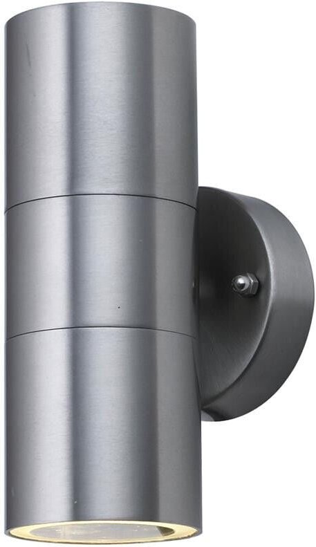 Searchlight Coastal Marine Grade LED Outdoor & Porch Satin Silver (GU10 Led) 2 helle Edelstahlbirnen, nicht inc IP54