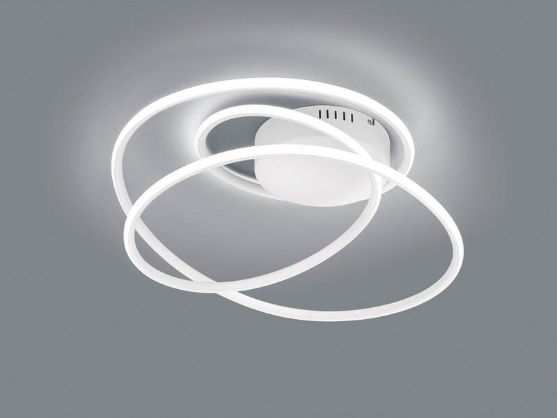 Led Deckenleuchte bologna Metall Weiß matt 3 Stufen Dimmer, ø 50cm