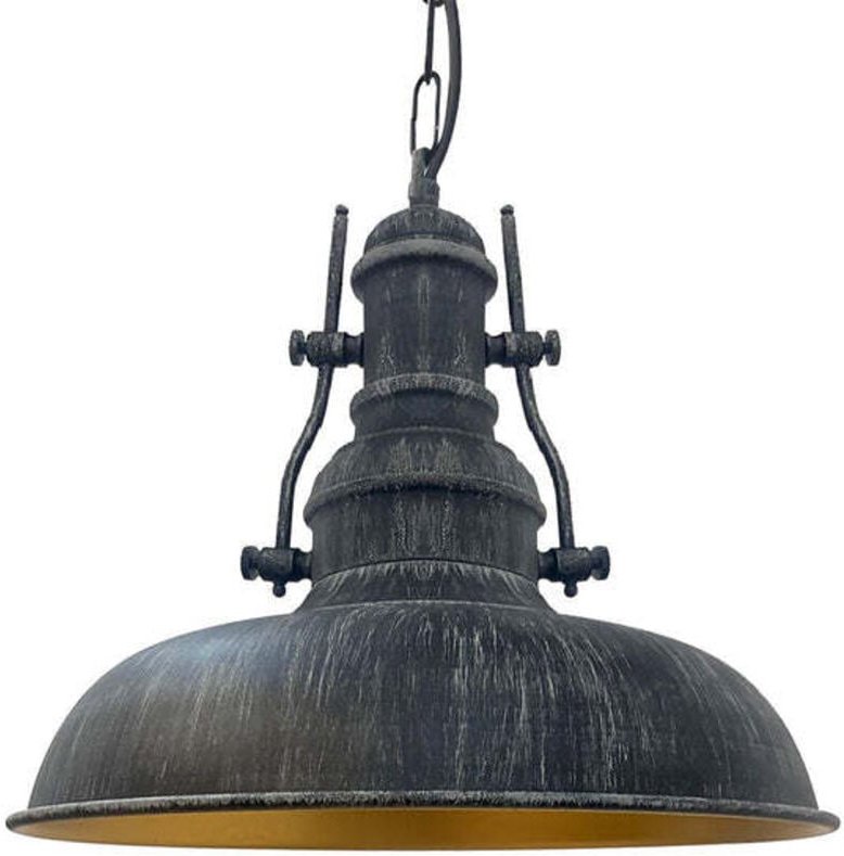 Nota Industrielle Pendelleuchte aus Handbemaltem Braun – Vintage-Kronleuchter E27 Ø31 cm für Wohnzimmer, Schlafzimmer od...