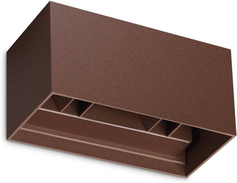 Ideal Lux ATOM 4-flammige integrierte LED-Außen-Up-Down-Wandleuchte Kaffee 2100Lm 3000K IP54