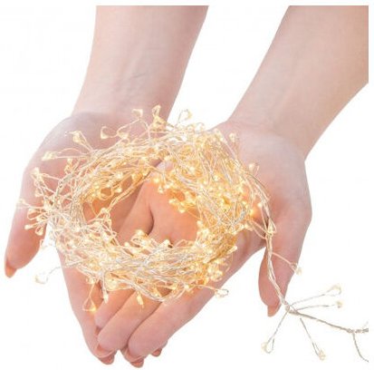 Büschellichterkette mit 100 LEDs 3 m Warmweiß