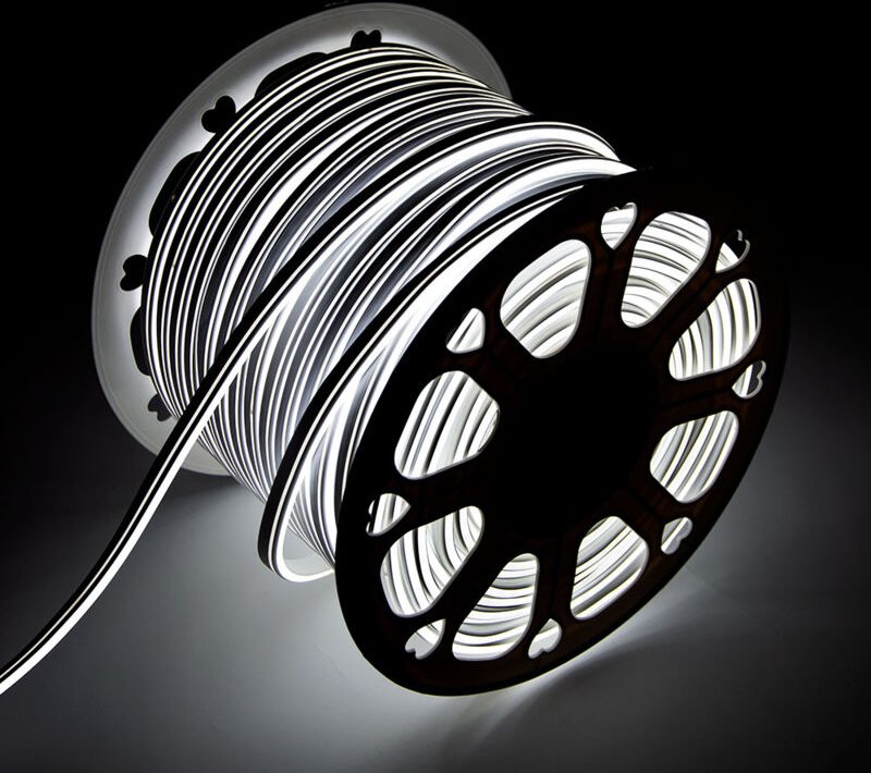 Greenice - LED-Streifenschlauch 'Neon Flex' 6W 4200ºK 24V 8x18mm Doppelt 120xSMD2835 6W/M x1M 40.000H - Schnitt 5CM[WR-N...