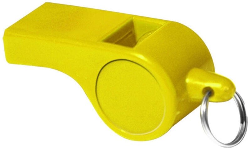 Trade Shop Traesio - Trade Shop - fischietto in plastic mit laccetto corda calcio arbitro bambini bimbo gioco -