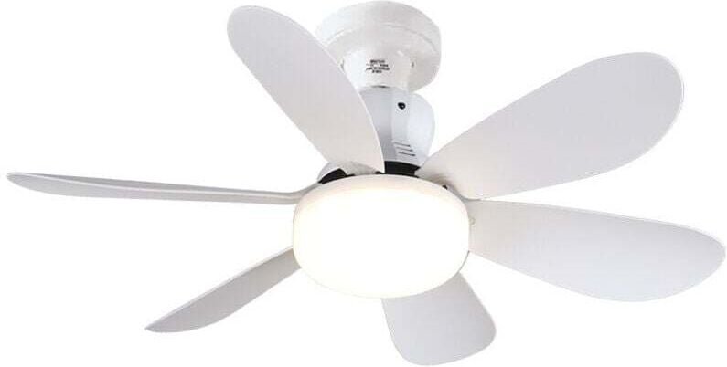 Deckenventilator mit Licht und Fernbedienung, 52 cm, 40 W, kleiner dimmbarer LED-Deckenventilator mit E27-Fassung