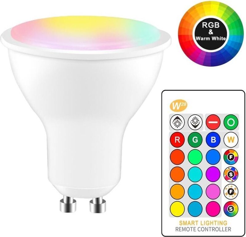 5W RGBW LED-Lampe GU10 Farbwechsel-Ambiente-LED-Beleuchtungslampe Blitz-Stroboskop-Überblendmodus Bar KTV Dekorationsbel...