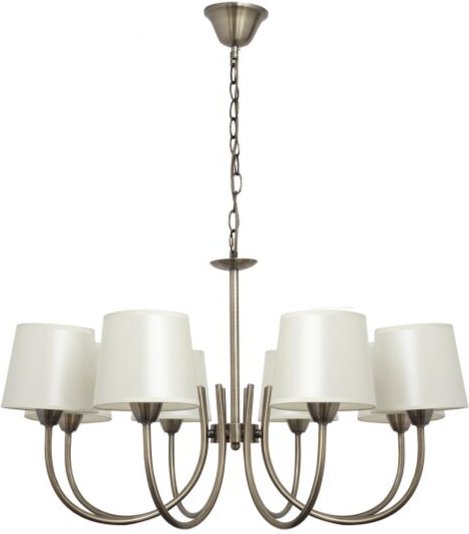 Guadalajara Lampe 8xe14 Leder Lampenschirm Beige - Fabrilamp