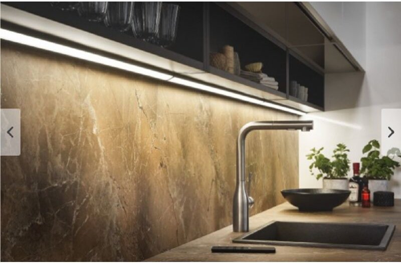 Quellmalz - hera modena Unterbauleuchte 450 mm schwarz led Neutralweiß Kunststoff