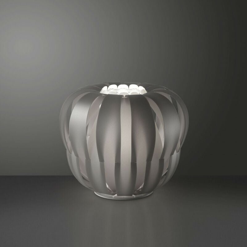 Silberne Stehlampe aus weißem Metall 60 x 55h