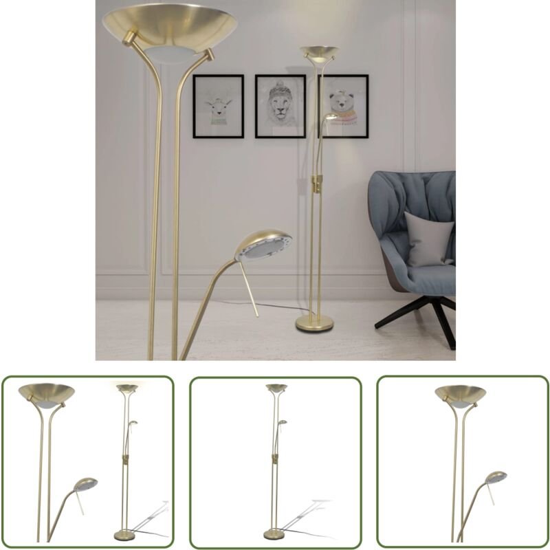 The Living Store Stehleuchte Dimmbar led 23 w - Stehlampe - led Lampe - Wohnzimmer Dekoration - Dimmable Lampe - Deckenf...