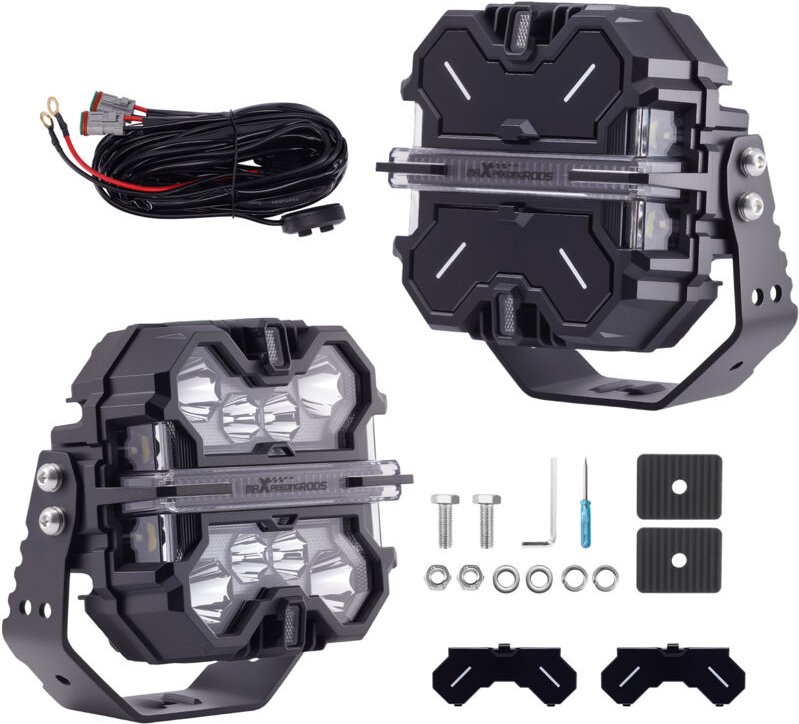 7" LED Offroad Lichter For Universal SUV Wagon 332W RGB DRL Bernstein/Weiß