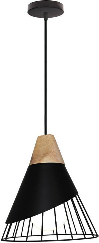 Hängelampen für Wohnzimmer Industriell in Badmintonform Pendelleuchten aus Eisen und Holz Deckenlampen Lampenschirm E27 ...