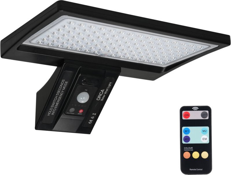 Zoternen - 104LEDs Solar-Wandleuchte Außenthermoproping-Licht PIR-Bewegungsmodus mit Fernbedienung 3 Farbtemperaturen 4 ...