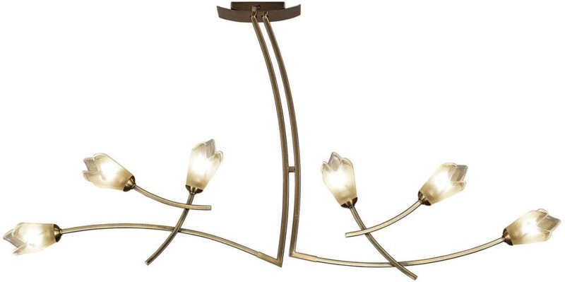 Inspired Mantra Pietra Lineare Pendelleuchte, 2-armig, 6-flammig, G9, Antikmessing