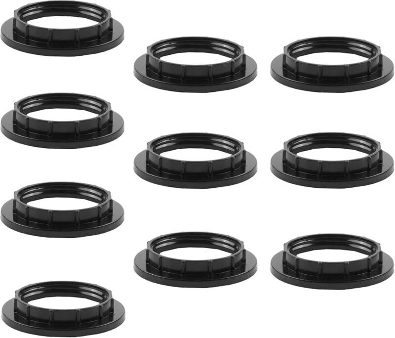 Set mit 10 Kunststoff-Reduzierringen für E27-Lampenfassungen, drehbarer Verriegelungsadapterring für Leuchtenumbauten, s...
