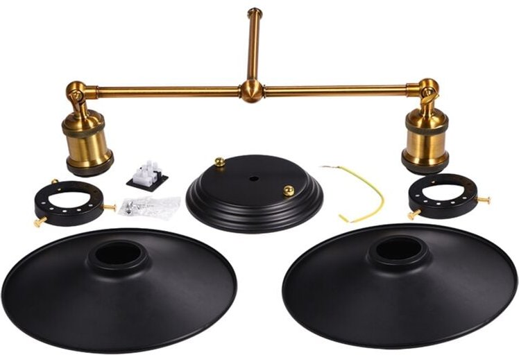 Vintage Industrial Wandleuchte mit E27 Muschelsockel und Lampenschirm für die Dekoration von Wohn- und Hotelräumen (Dopp...