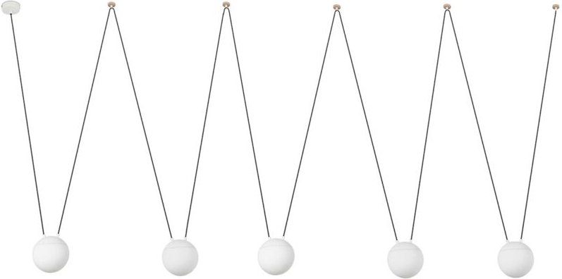 Faro Mine 28375-5L - 5 Lichtdeckenanhänger Weiß, Holz, E27